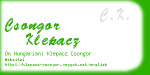 csongor klepacz business card